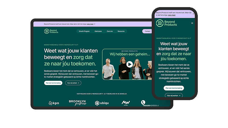 webdesign Bennekom Ede: portfolio Beyond Products